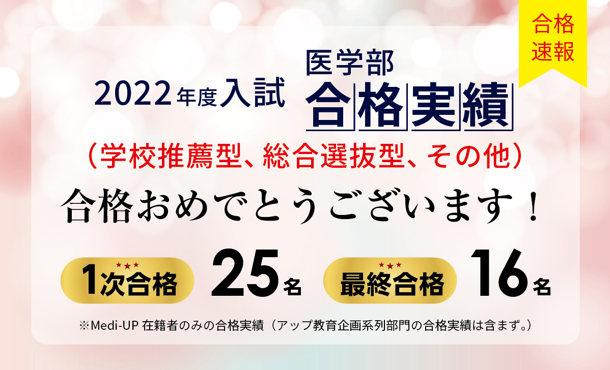 2022年度入試(学校推薦型、総合選抜型、その他)合格実績